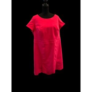 Talbots Woman Petites Pink Short Sleeve Sheath Dress Size 18WP Business Casual